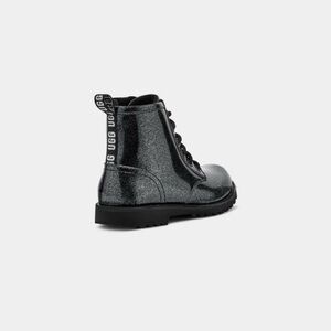 UGG Ryann Boot for Kids - Black Glittery Patent Girls Boots, US 4 🖤💛